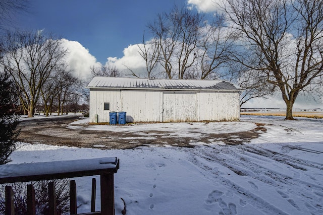 view of snow covered structure