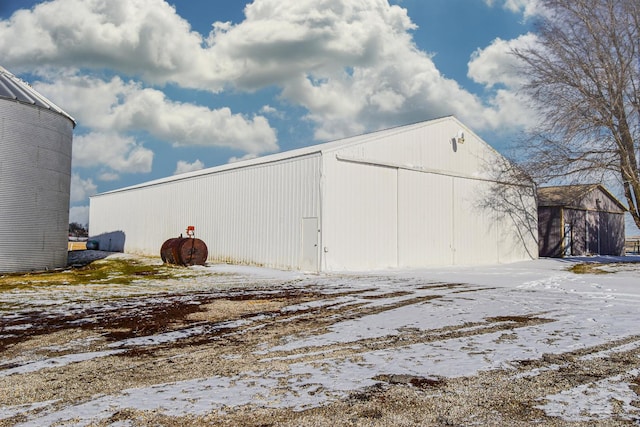 view of snow covered structure