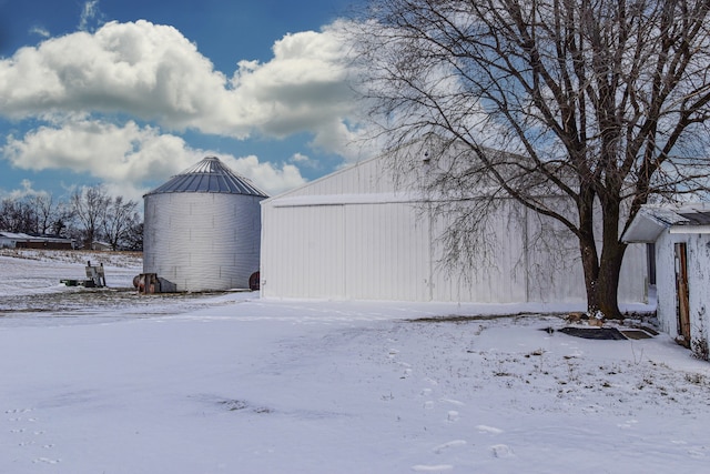 view of snow covered structure