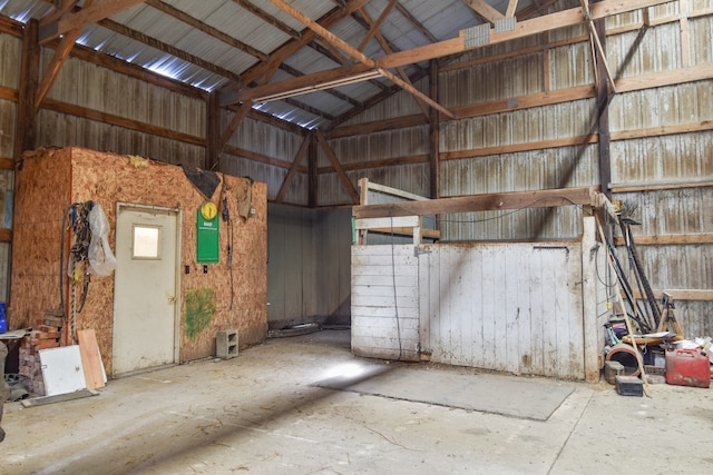 miscellaneous room with vaulted ceiling