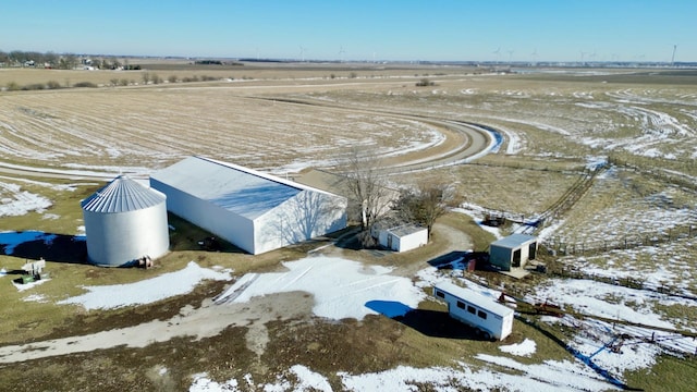 aerial view with a rural view