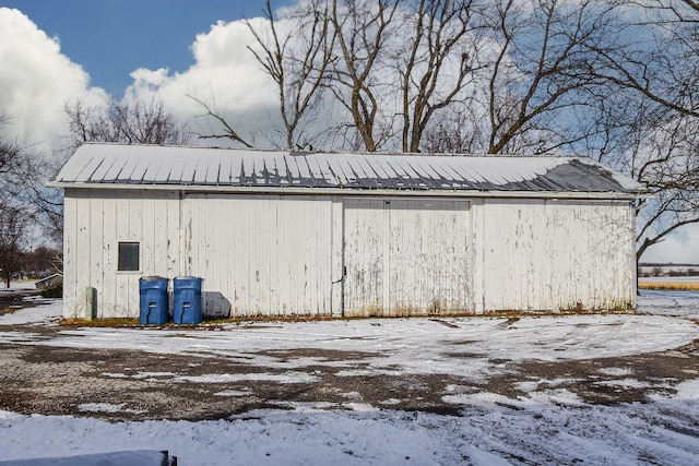 view of snow covered structure