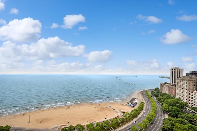 water view featuring nearby beach