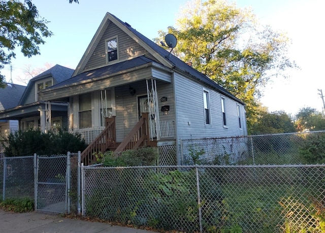 bungalow-style home with a porch