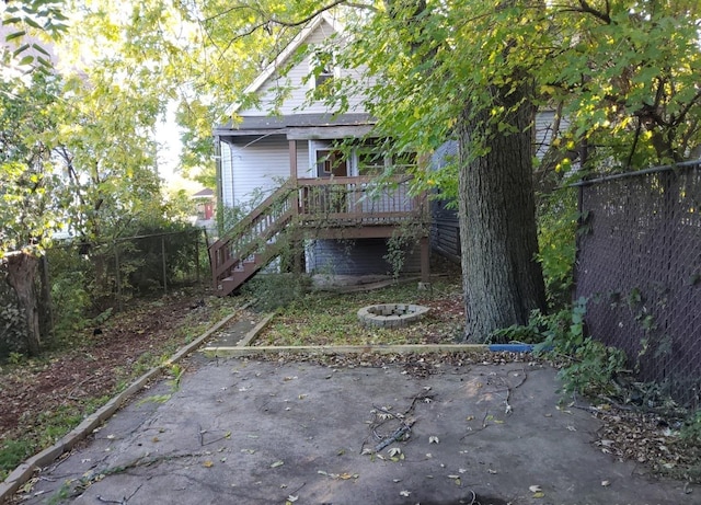 view of rear view of property