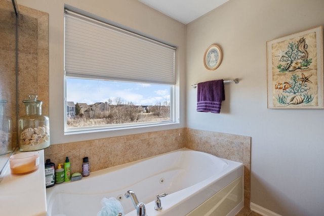 bathroom with a bathing tub