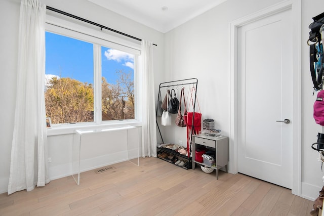 interior space featuring light hardwood / wood-style flooring