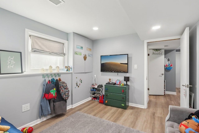 interior space featuring light wood-type flooring