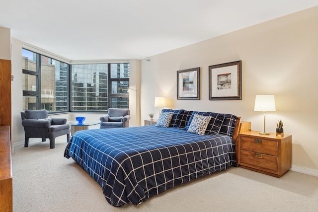 bedroom featuring carpet