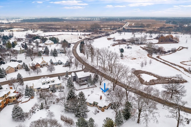 view of snowy aerial view