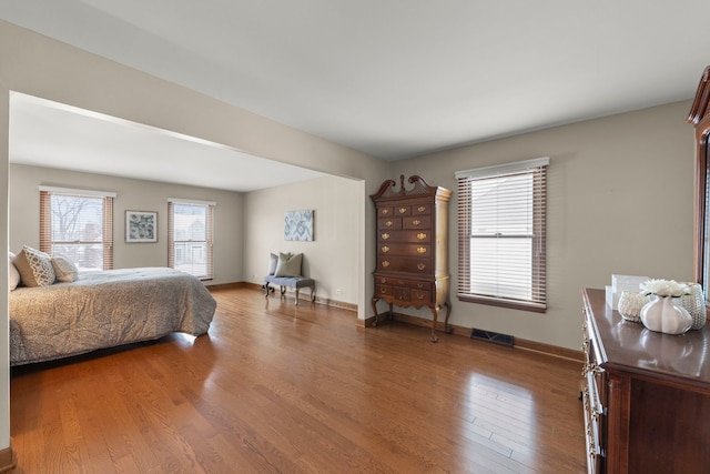 bedroom featuring hardwood / wood-style flooring