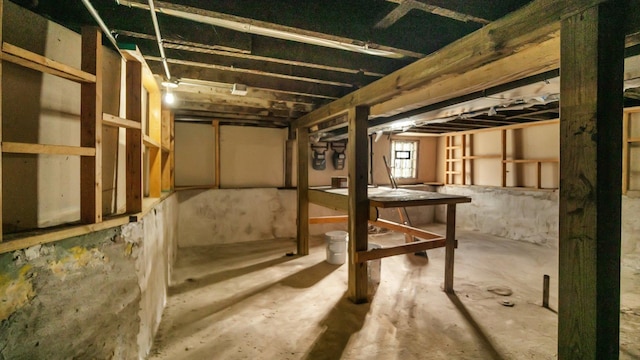 view of basement