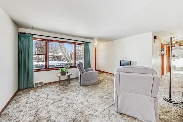 view of carpeted living room