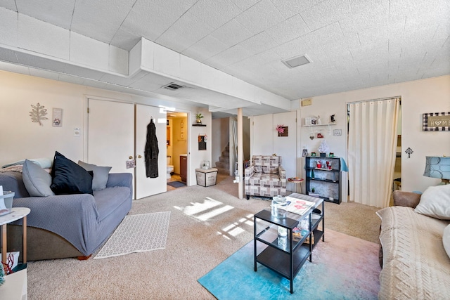 view of carpeted living room