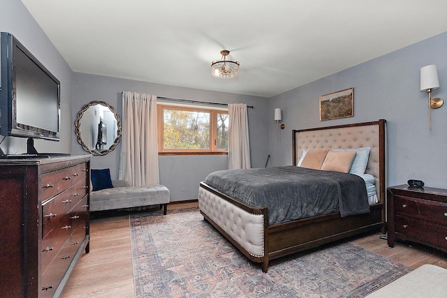 bedroom featuring light hardwood / wood-style floors