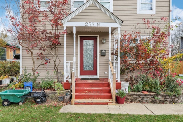 view of doorway to property