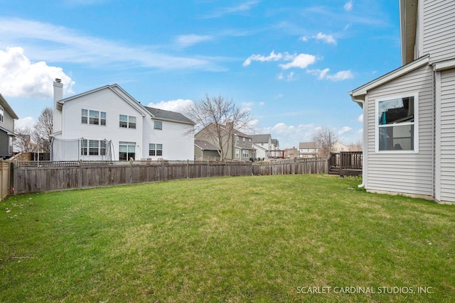 view of yard featuring a deck