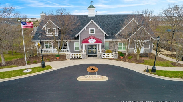 view of front of property with french doors