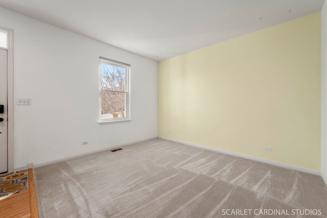 empty room with light carpet