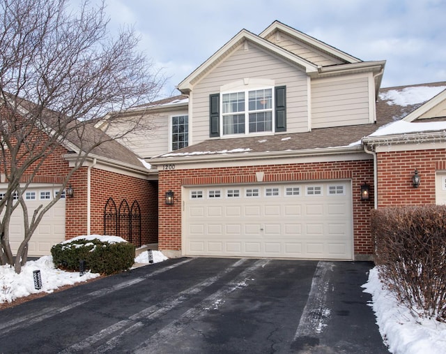 view of property with a garage