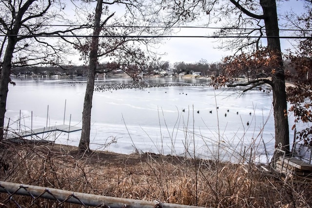 view of yard featuring a water view