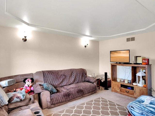 view of carpeted living room