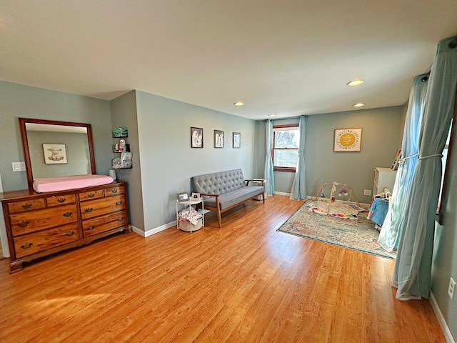 interior space featuring light wood-type flooring