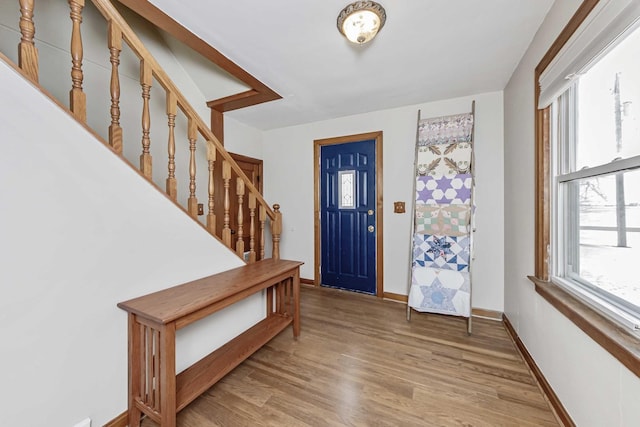 entryway featuring wood-type flooring