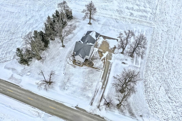 view of snowy aerial view