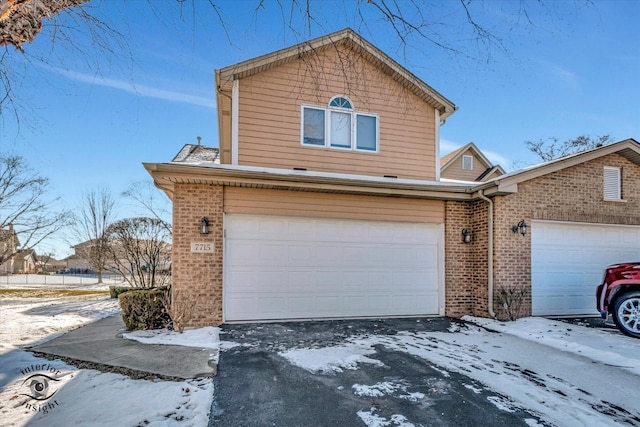 front of property featuring a garage