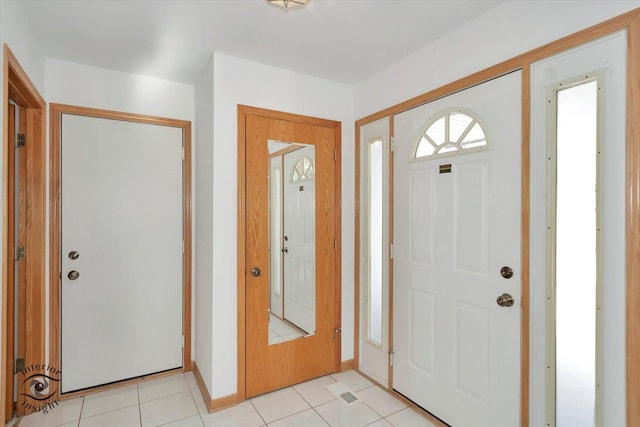 view of tiled entrance foyer