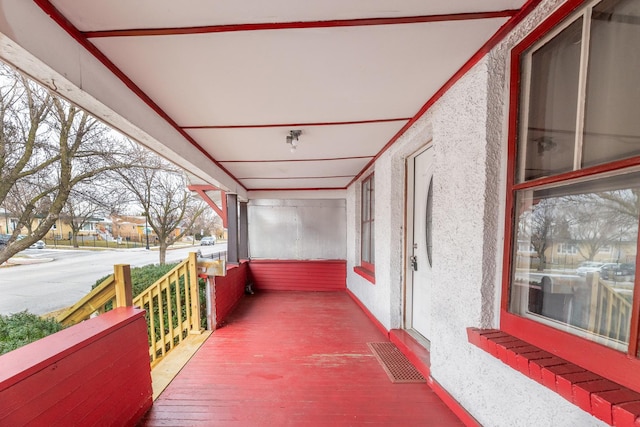 balcony with covered porch