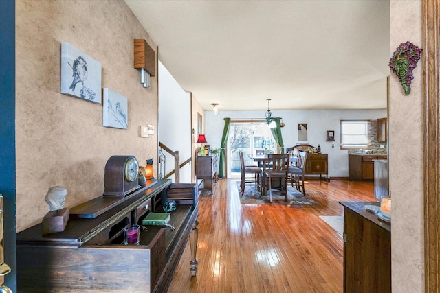 interior space featuring hardwood / wood-style flooring