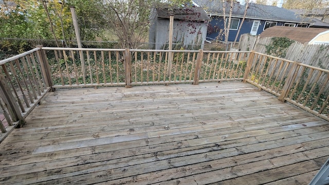 wooden terrace with fence