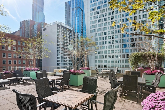 view of patio / terrace featuring an outdoor living space