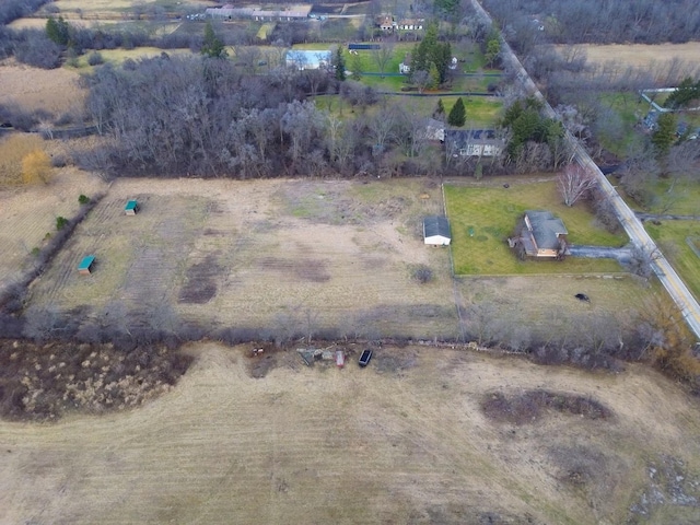 bird's eye view featuring a rural view