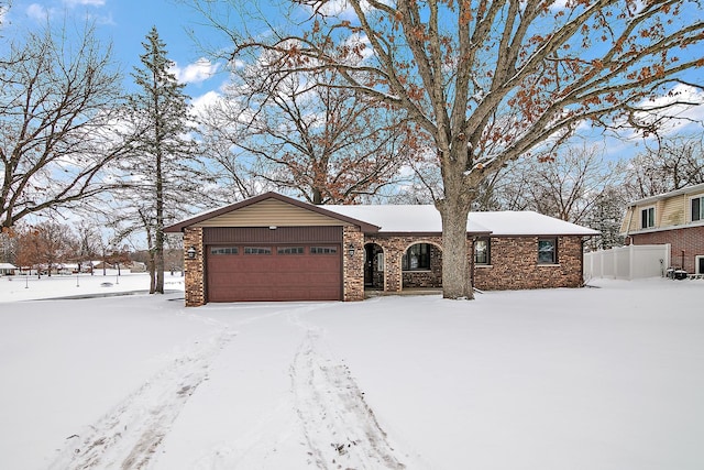 ranch-style house with a garage