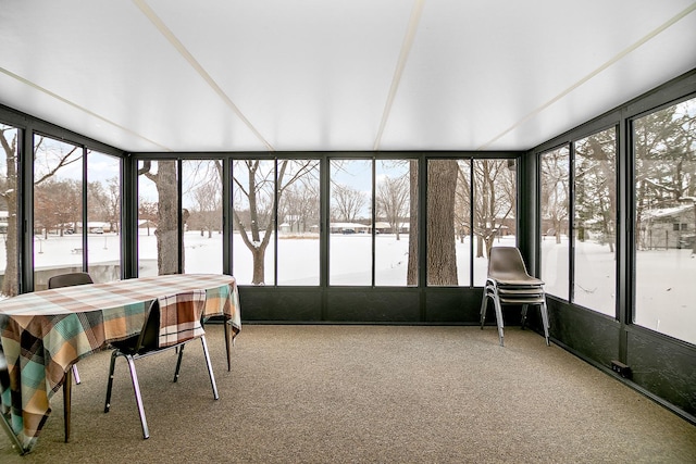 unfurnished sunroom featuring plenty of natural light