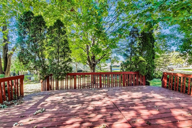 view of wooden deck