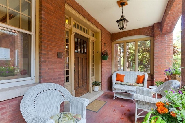 property entrance with a porch