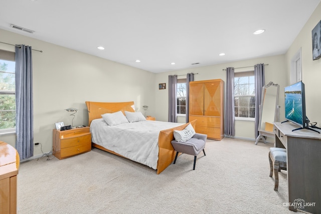 bedroom featuring carpet