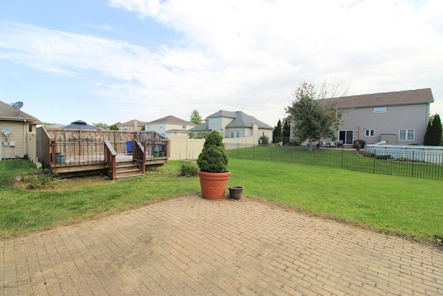 view of patio / terrace featuring a gazebo and a deck