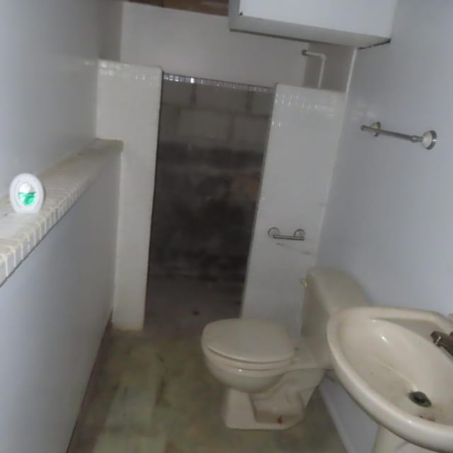 bathroom featuring toilet and sink