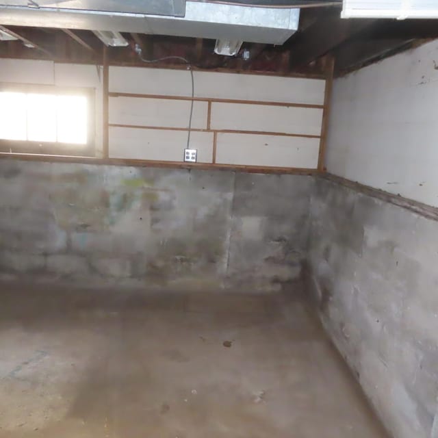 view of basement