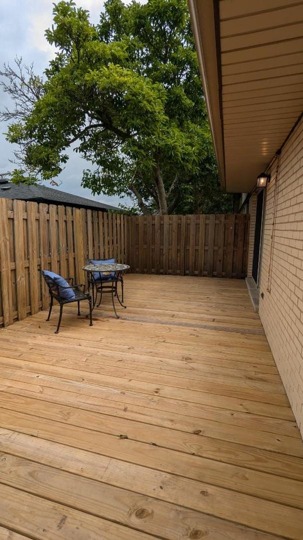 view of wooden terrace