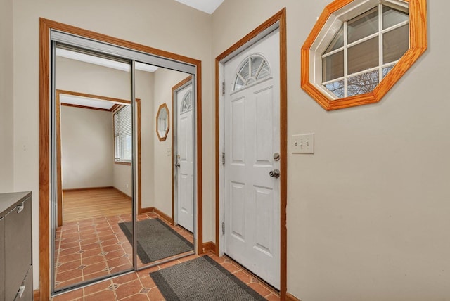 entryway featuring tile patterned flooring