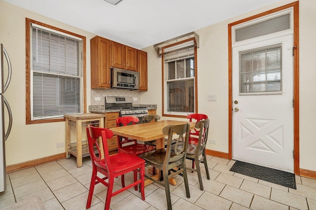 view of dining space