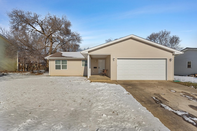 ranch-style house with a garage