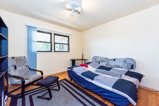 bedroom featuring hardwood / wood-style floors