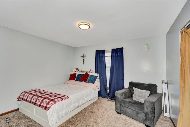 view of carpeted bedroom